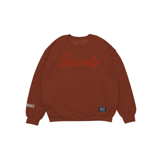 Moletom Grizzly Script Logo Crew Neck