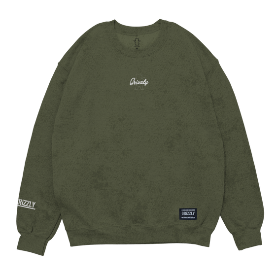 Moletom Grizzly Script Outline Bear Crew Neck